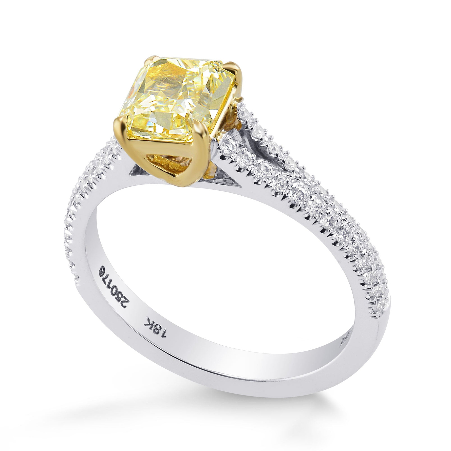 Fancy Yellow Cushion Diamond Ring - 3