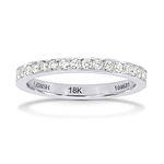 Closed-Pave Half Eternity Diamond Ring