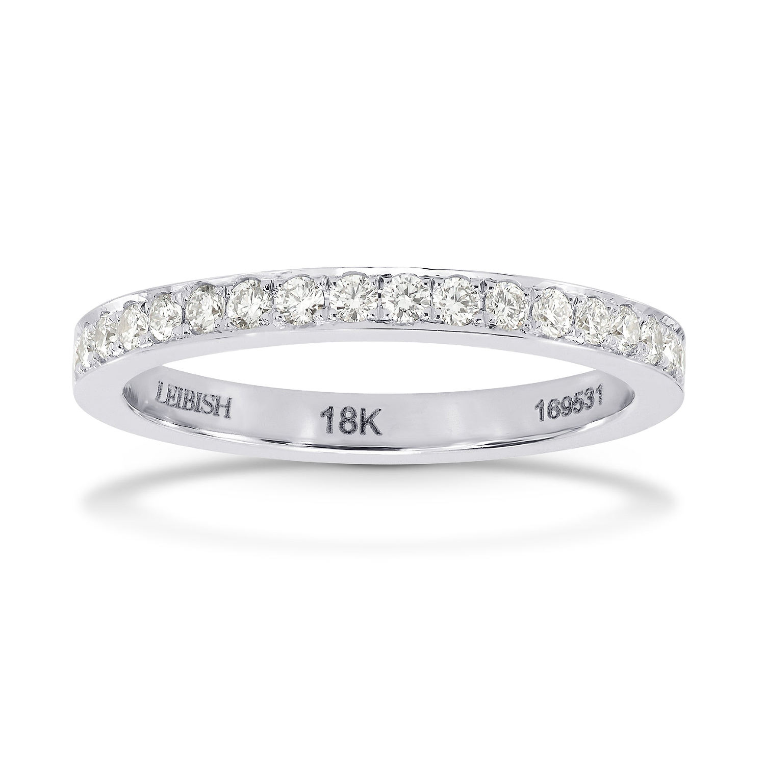 Closed-Pave Half Eternity Diamond Ring