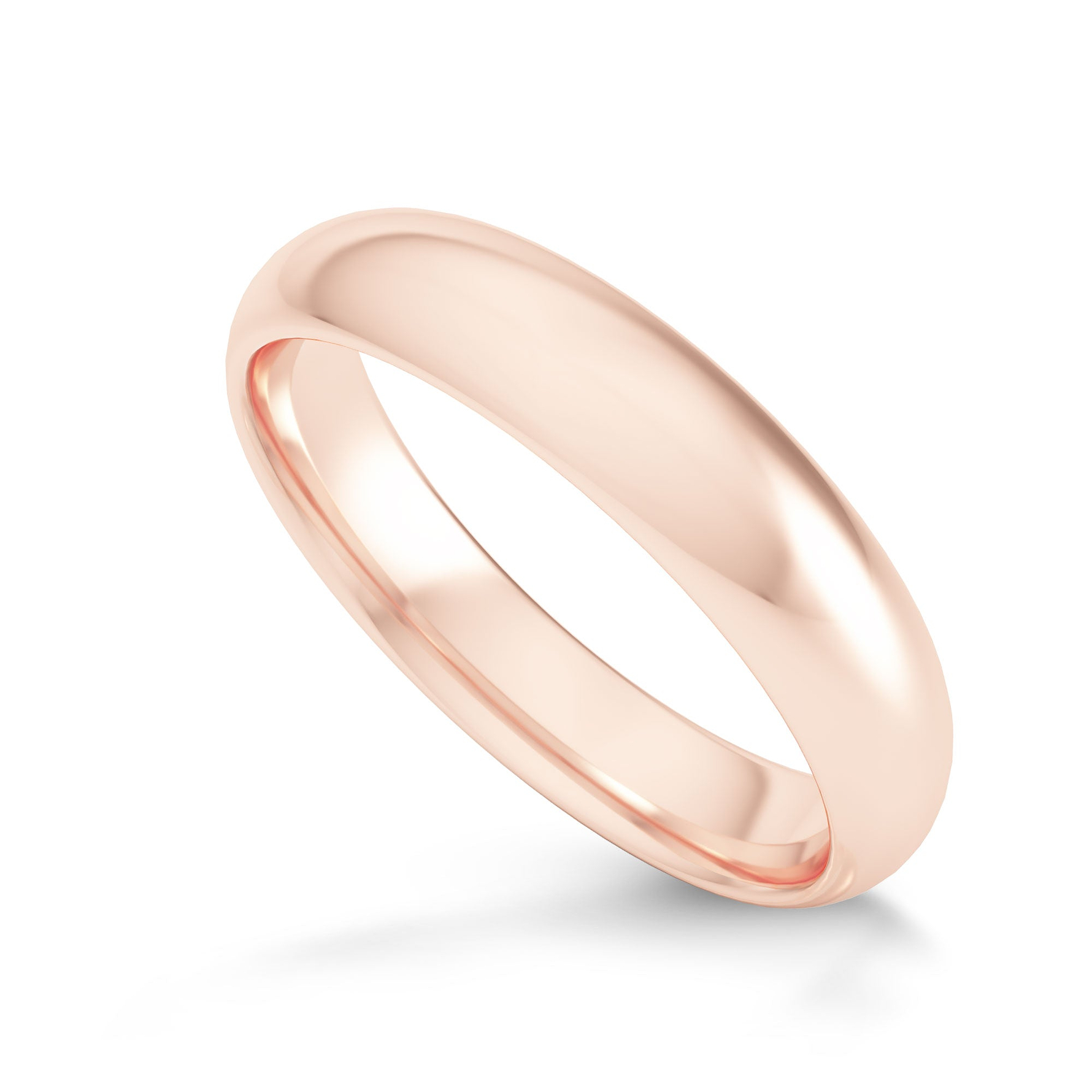 Comfort Fit Domed Wedding Band-4.0MM - 12