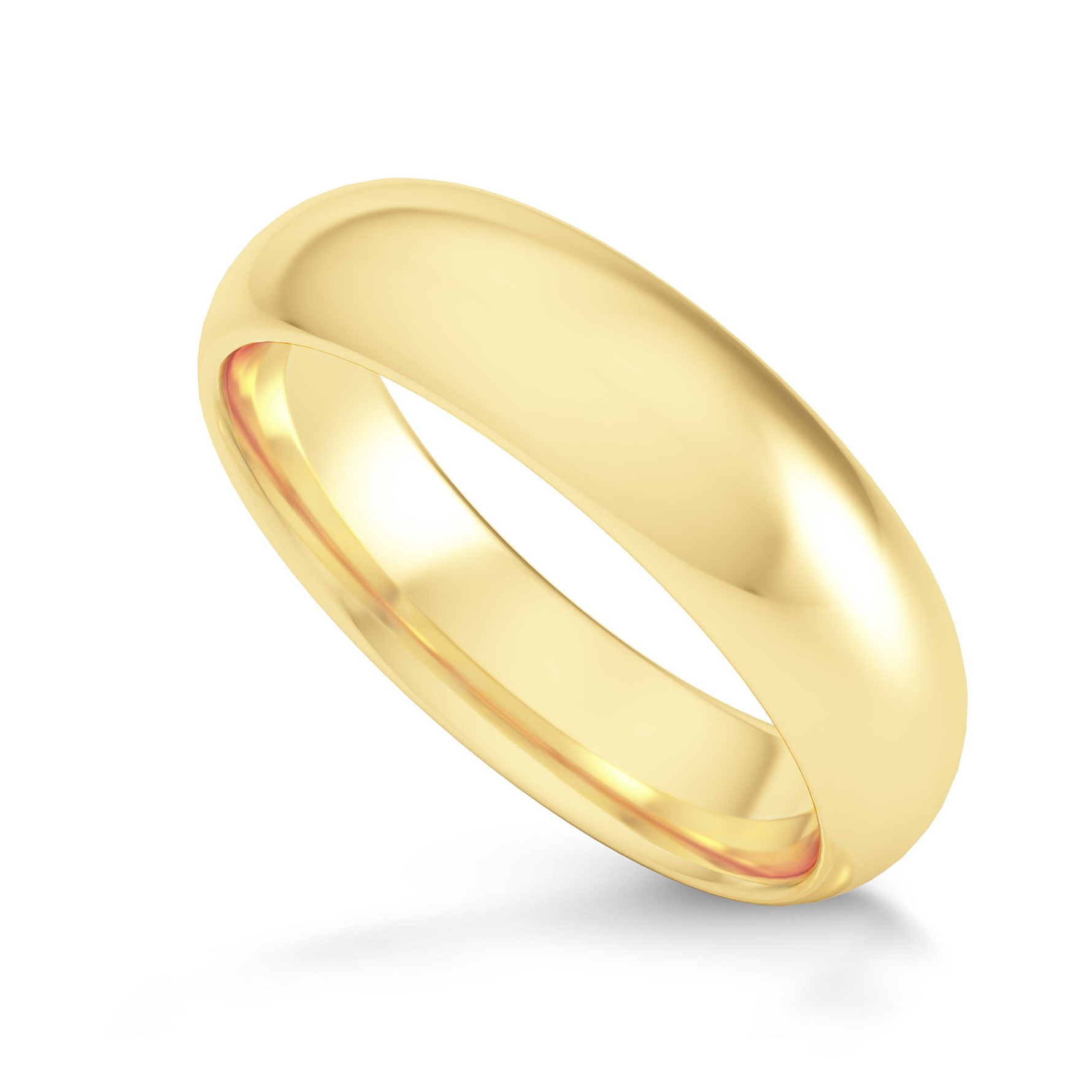 Comfort Fit Domed Wedding Band-5.0MM - 8