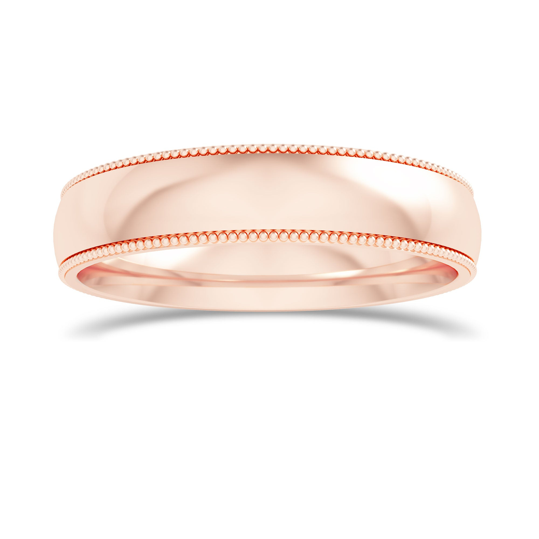 Wedding Band with Milgrain-4.0MM - 9