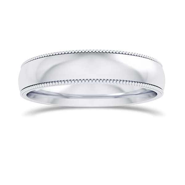 Wedding Band with Milgrain-4.0MM