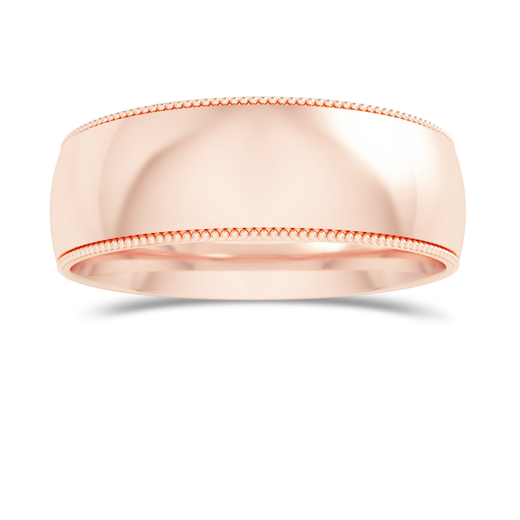 Wedding Band with Milgrain-6.0MM - 9