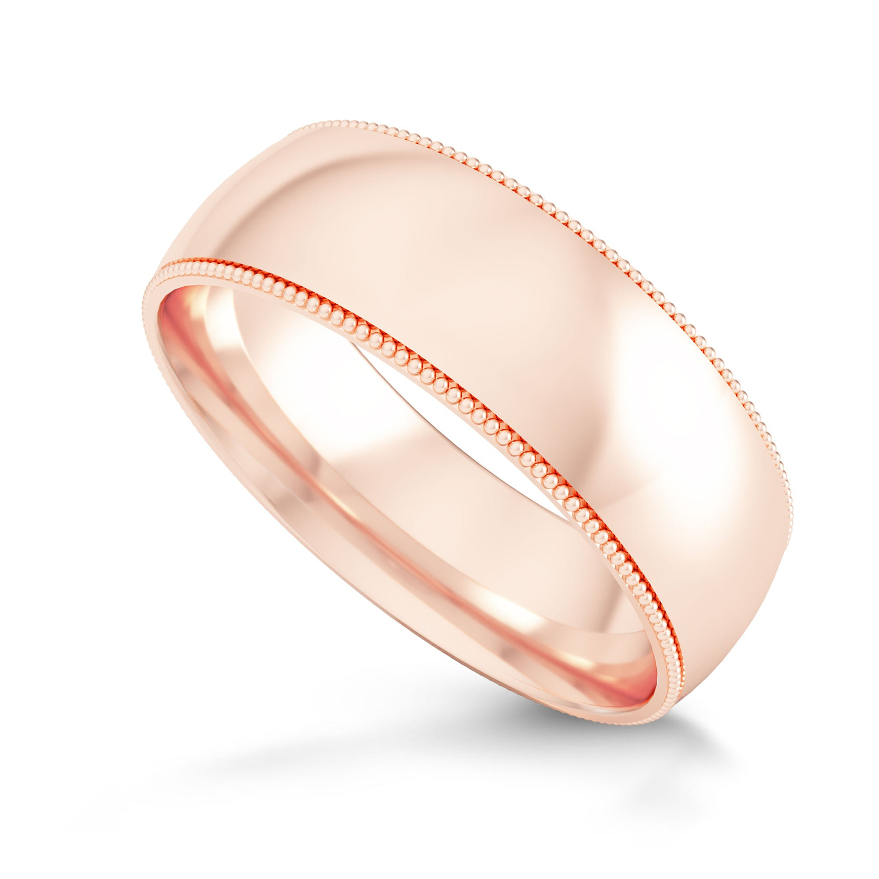Wedding Band with Milgrain-6.0MM - 12
