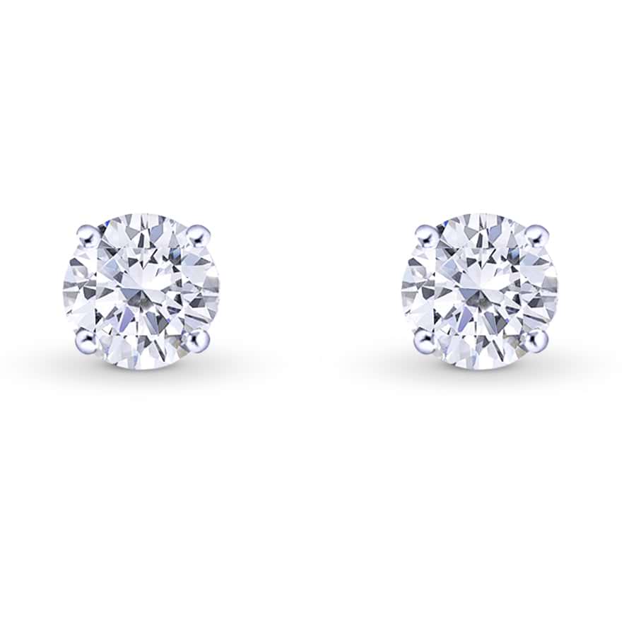 Round Brilliant Diamond Stud Earrings