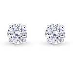 GIA, Round Brilliant Diamond Stud Earrings
