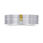 Gent's Graduated Yellow Diamond Band Ring