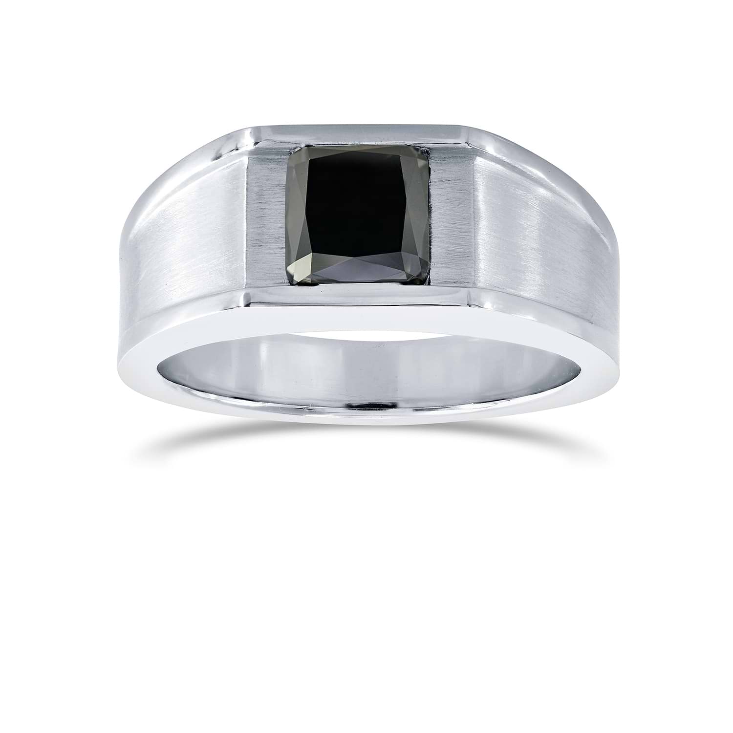 Men's Black Diamond Ring GIA
