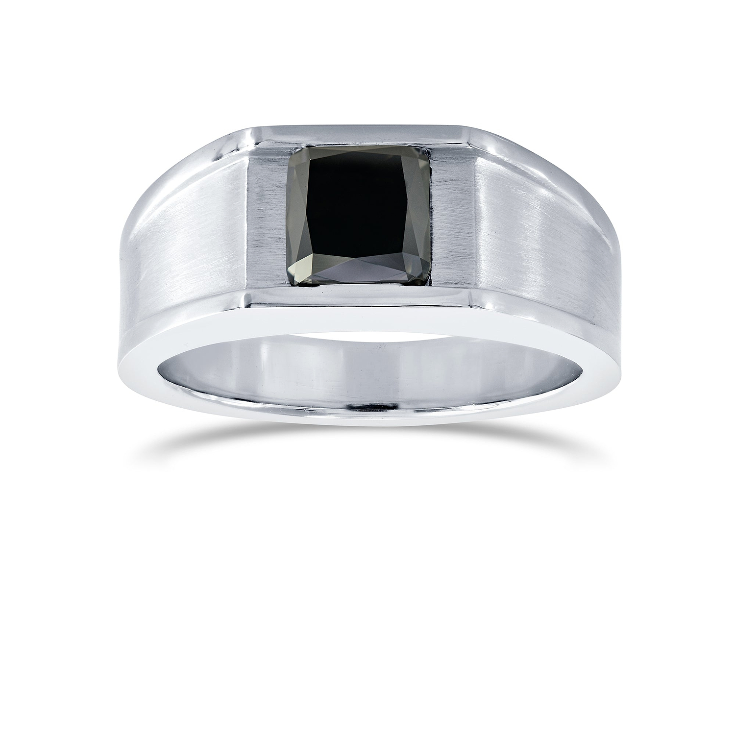 Men's Black Diamond Ring GIA