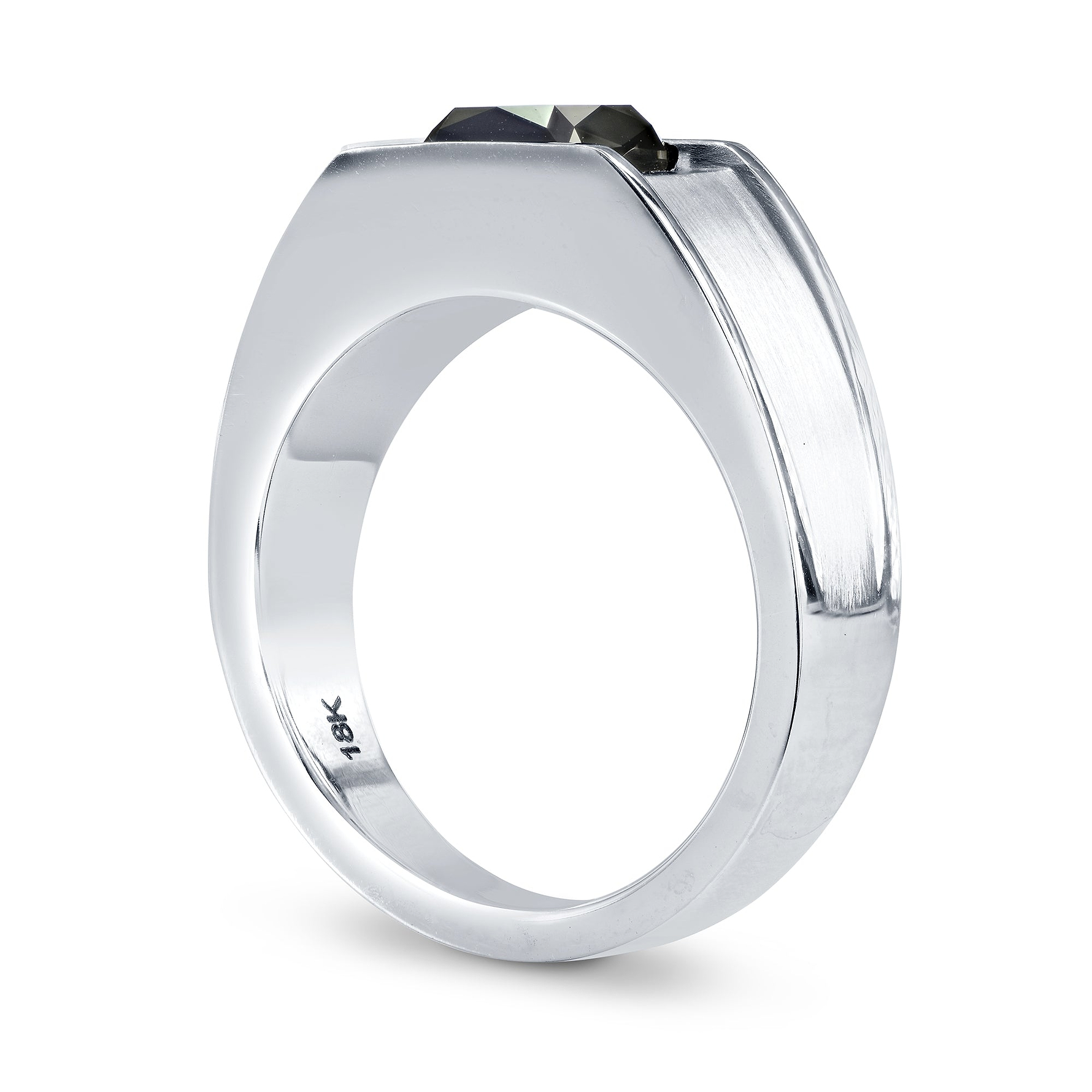 Men's Black Diamond Ring GIA - 4