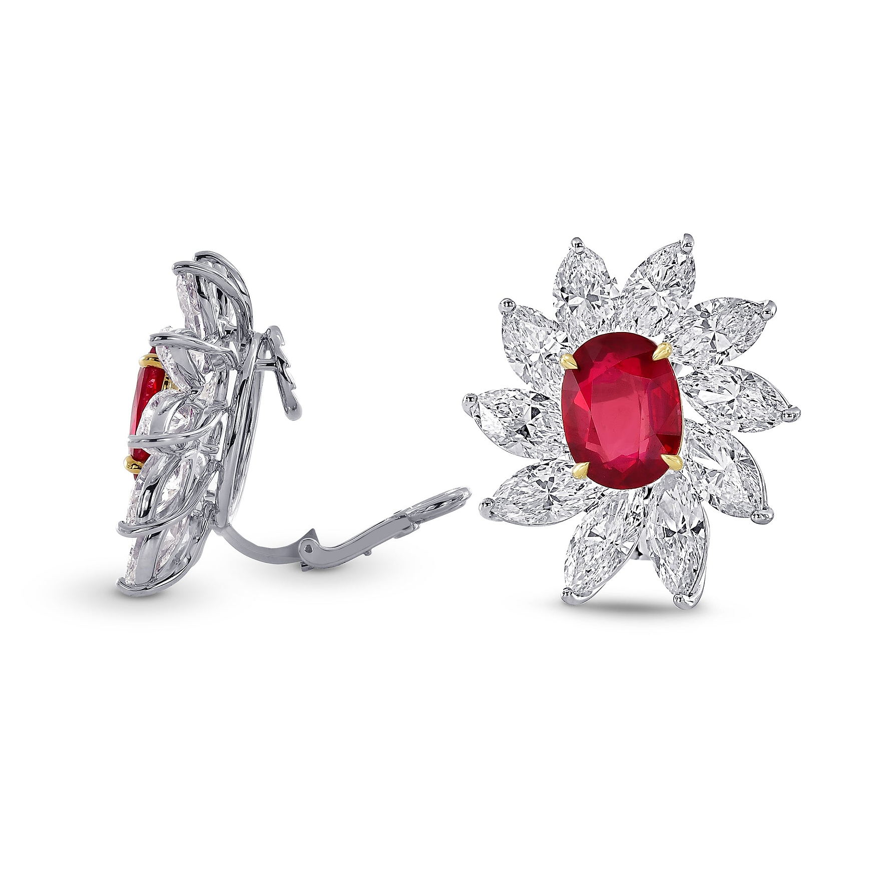 Extraordinary Ruby and Diamond Couture Earrings - 2