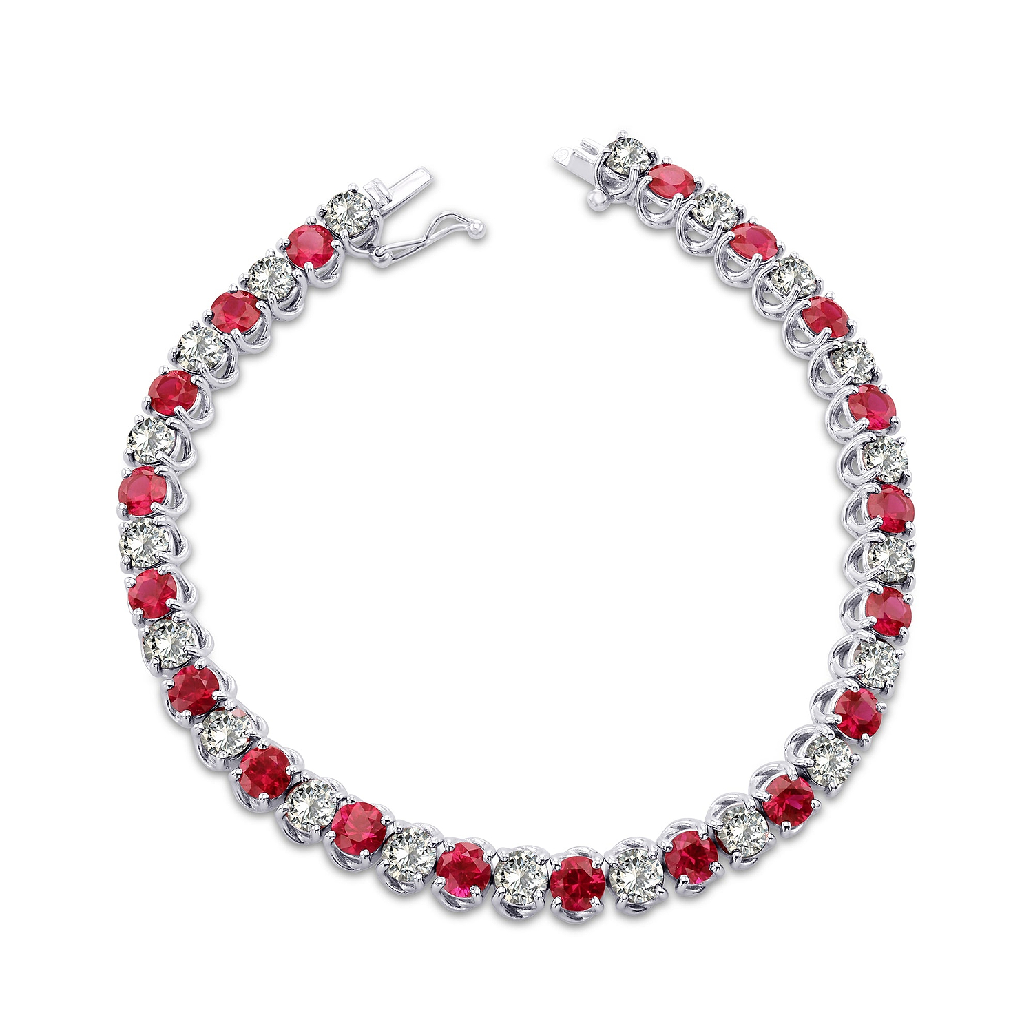 Diamond & Ruby Tennis Bracelet - 2