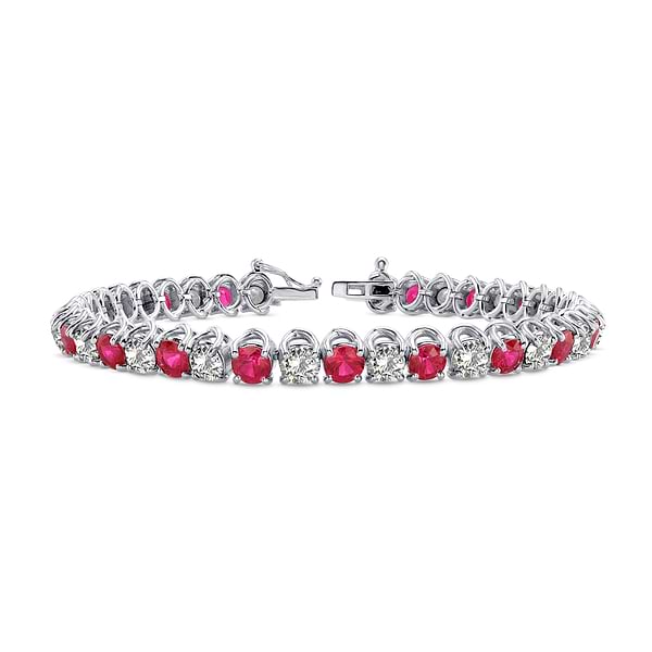 Diamond & Ruby Tennis Bracelet