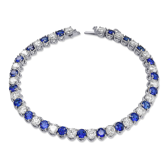 Diamond & Sapphire Tennis Bracelet