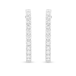 Round Brilliant Hoop Diamond Earrings