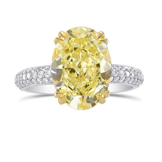 Solitaire & Contoured Pave Side-stone Ring