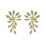Light Yellow Marquise Couture Diamond Earrings