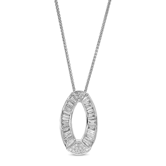 Oval shape Diamond Pendant