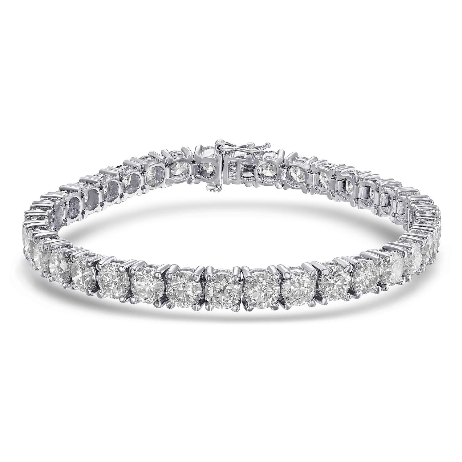 Colorless Round Brilliant Diamond Tennis Bracelet
