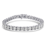 Colorless Round Brilliant Diamond Tennis Bracelet