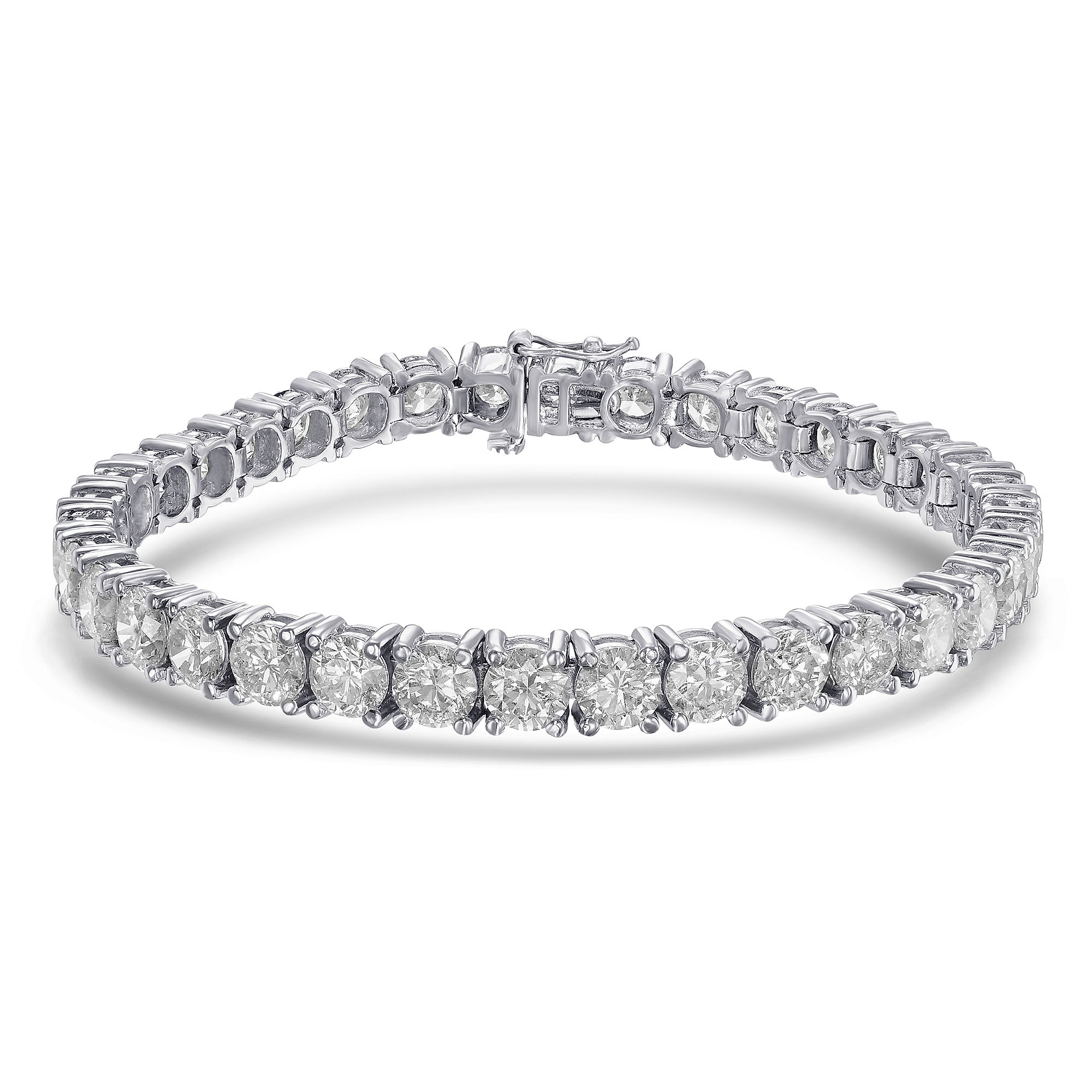 Colorless Round Brilliant Diamond Tennis Bracelet