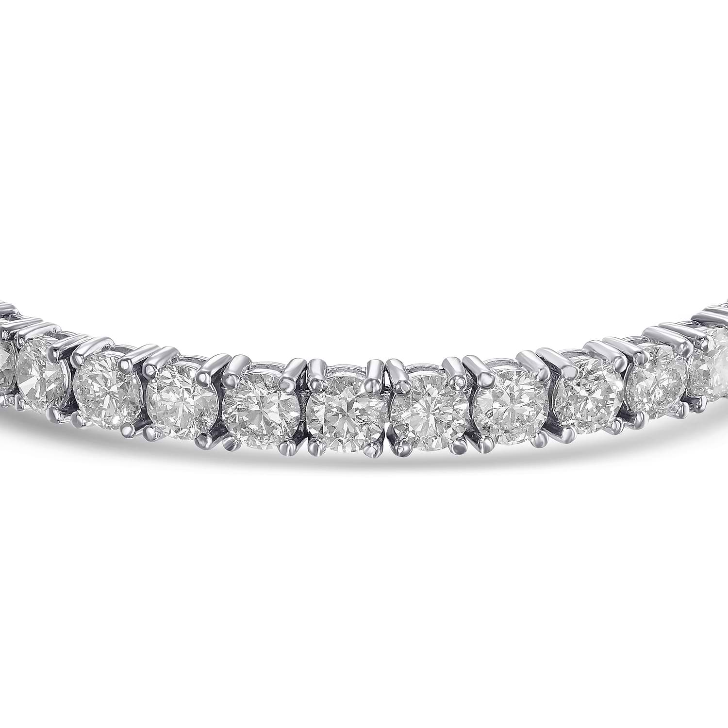 Colorless Round Brilliant Diamond Tennis Bracelet - 2