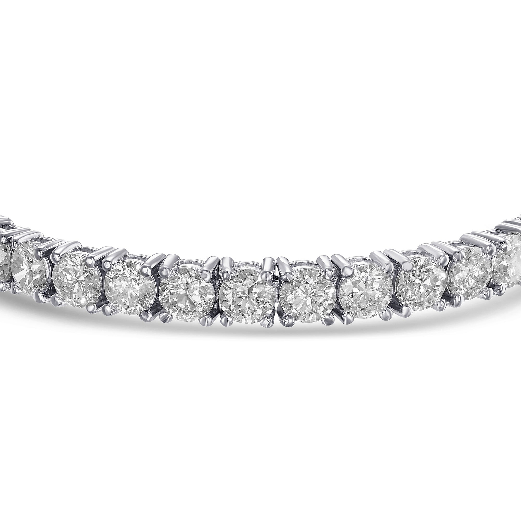 Colorless Round Brilliant Diamond Tennis Bracelet - 2