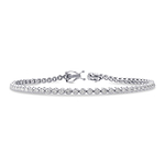 Round White Diamond Tennis Bracelet