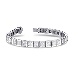 Round White Diamond Tennis Bracelet