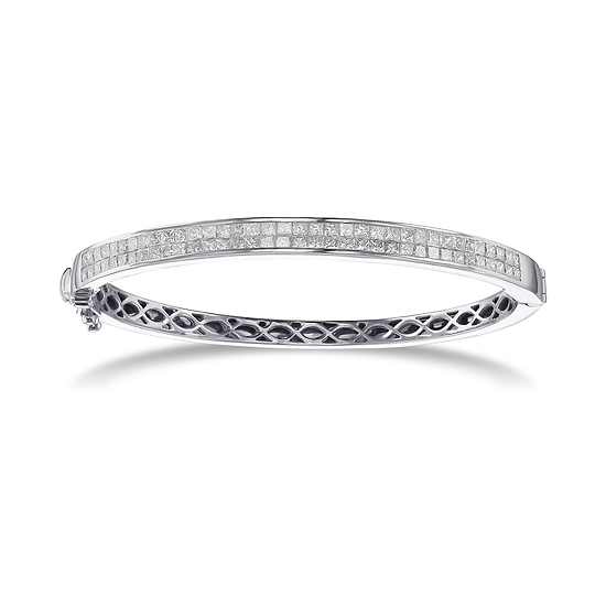 Princess White Diamond Bangle