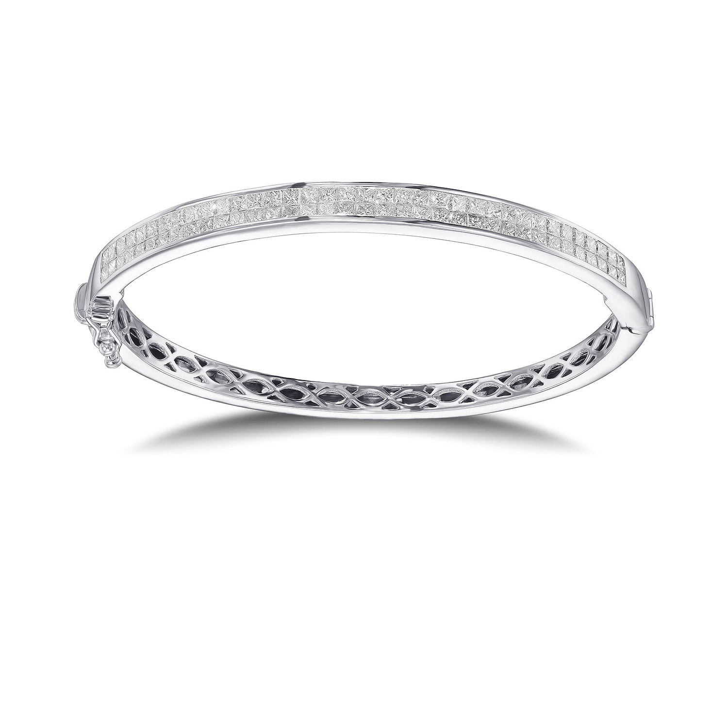 Princess White Diamond Bangle - 2