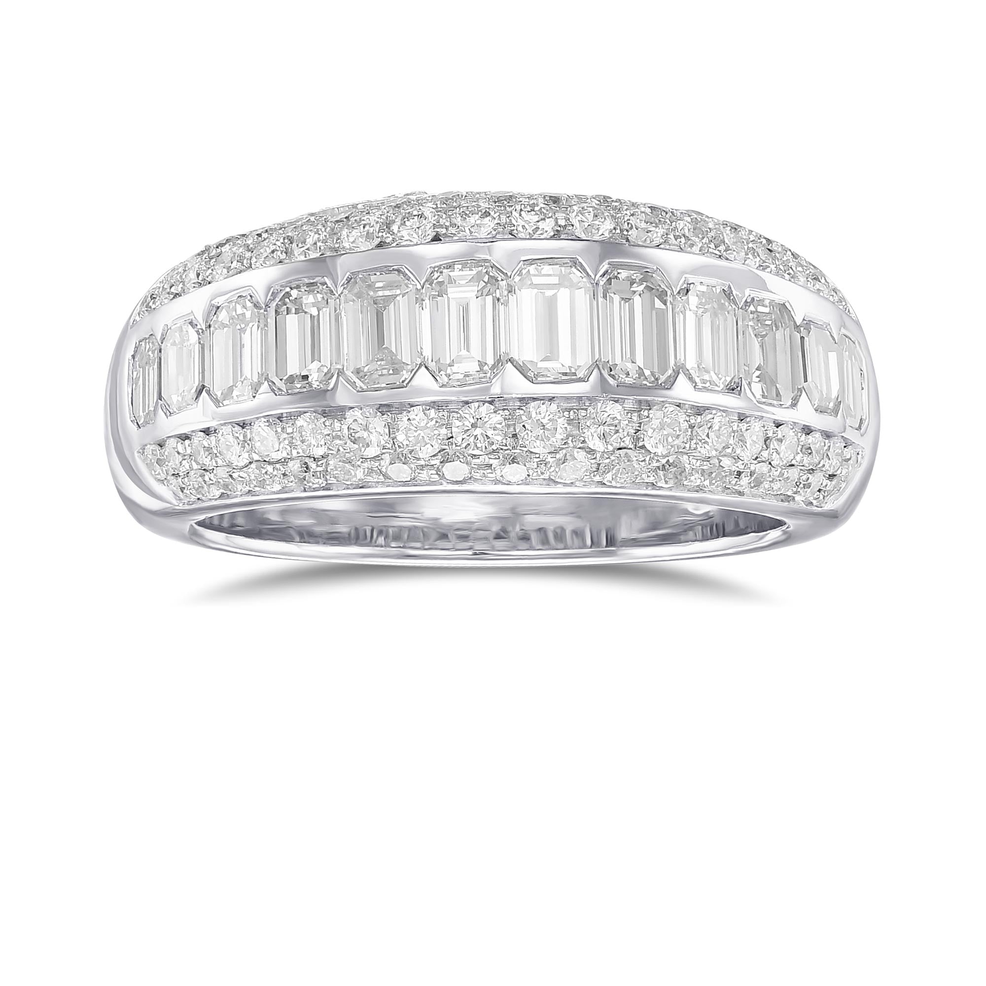 White Diamond Bombe Ring