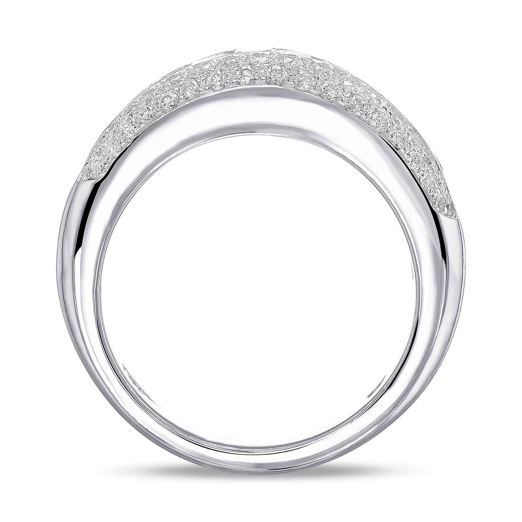 White Diamond Bombe Ring - 2