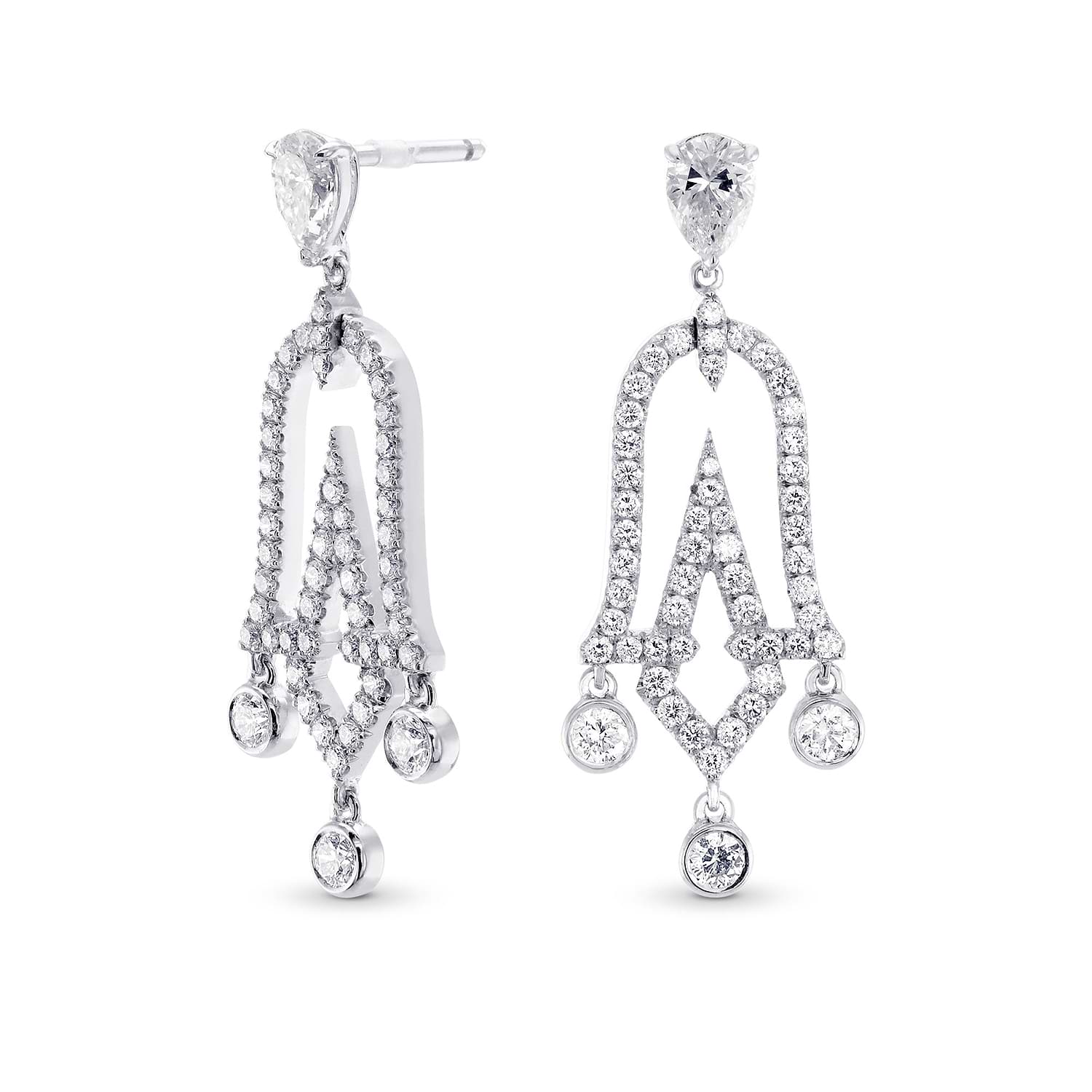 Chandelier Pear Shape Drop Earrings
