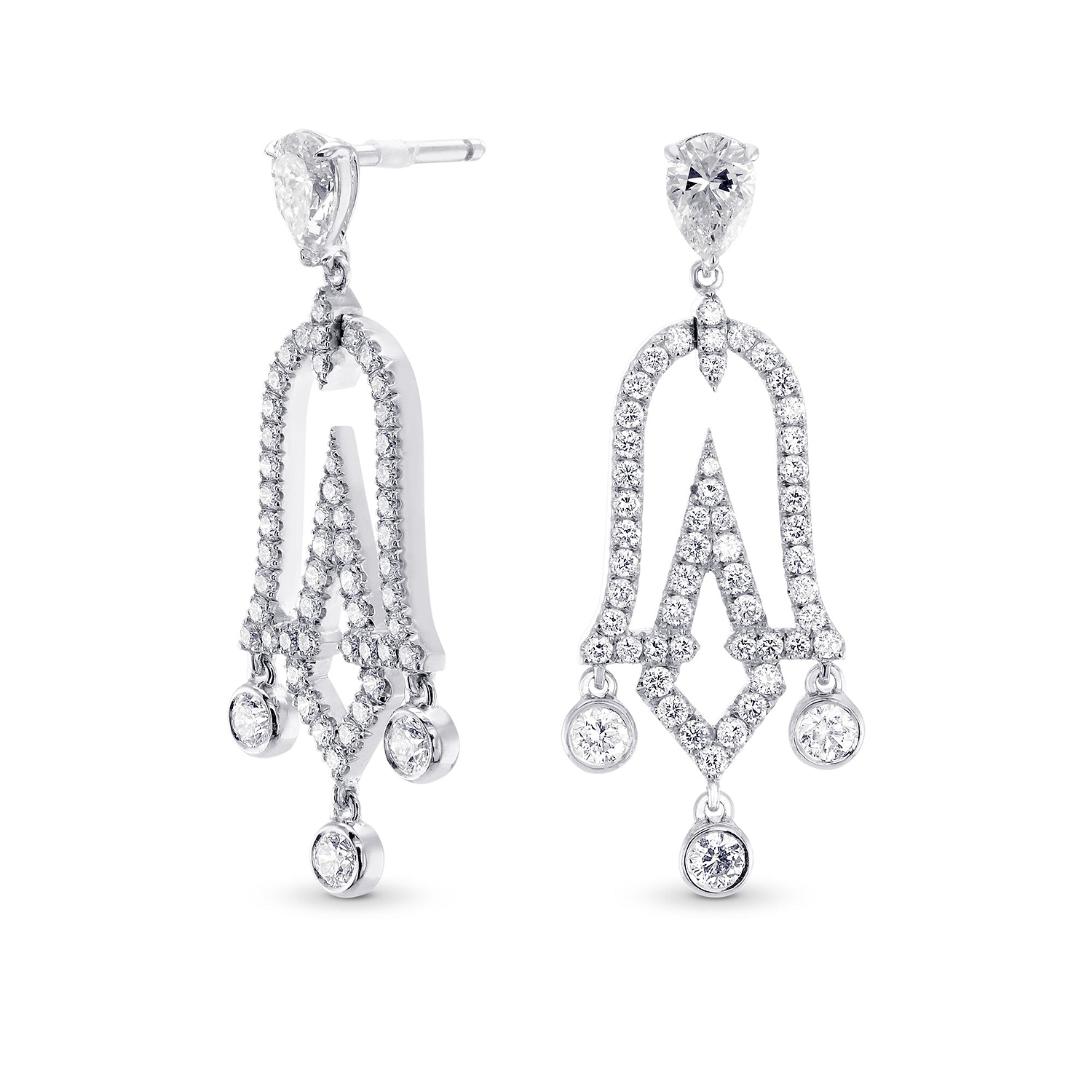 Chandelier Pear Shape Drop Earrings