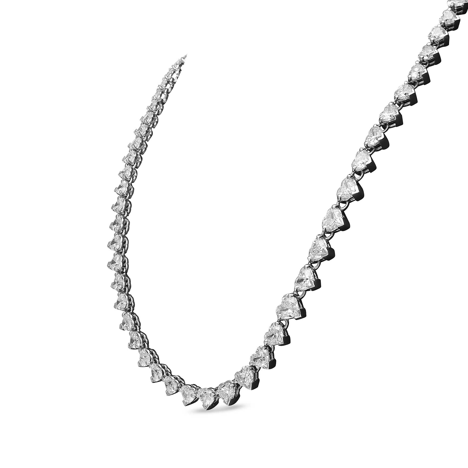 Heart Shape Collier Diamond Necklace - 2