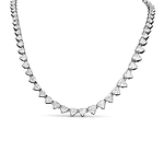 Heart Shape Collier Diamond Necklace