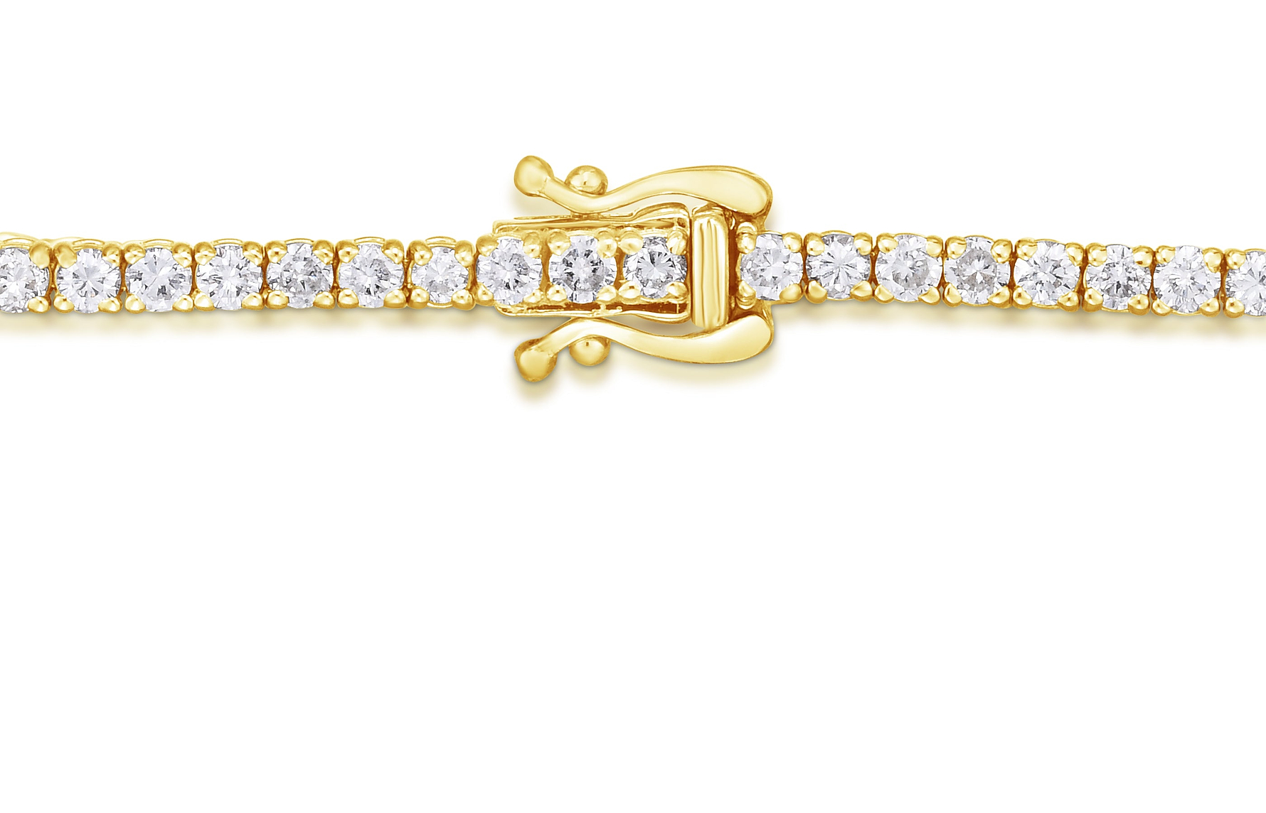 Round White Diamond Tennis Bracelet - 8