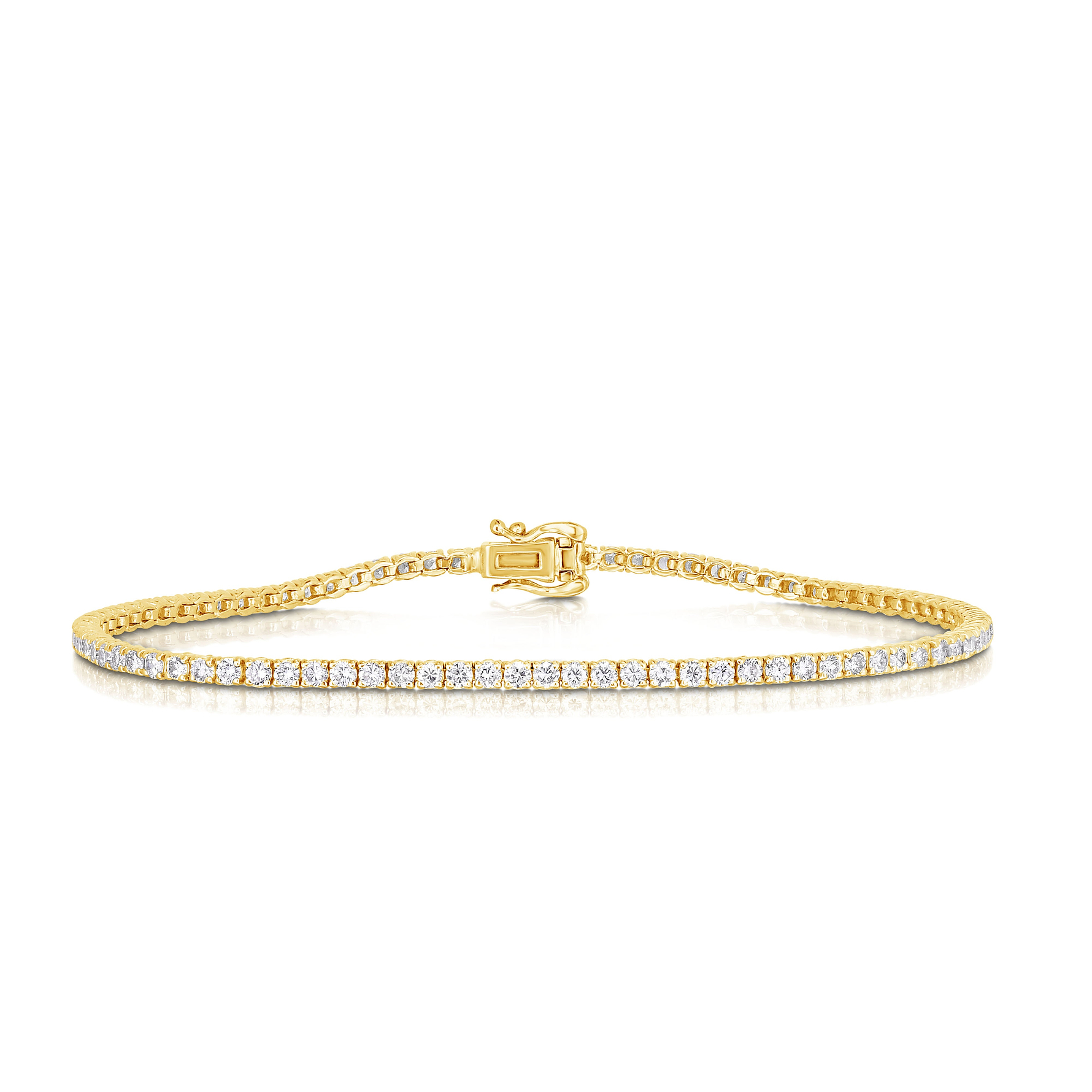 Round White Diamond Tennis Bracelet - 7