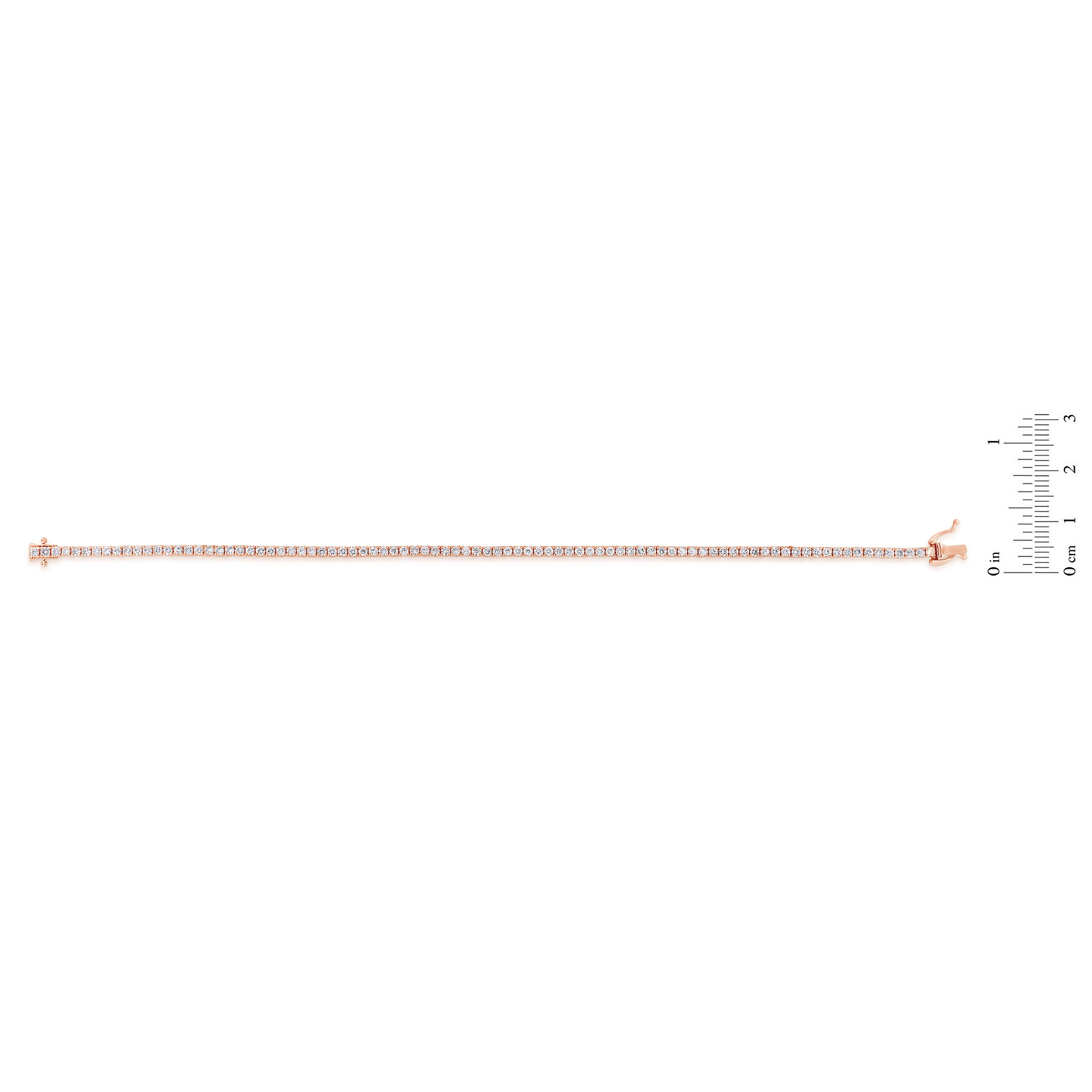 Round White Diamond Tennis Bracelet - 13