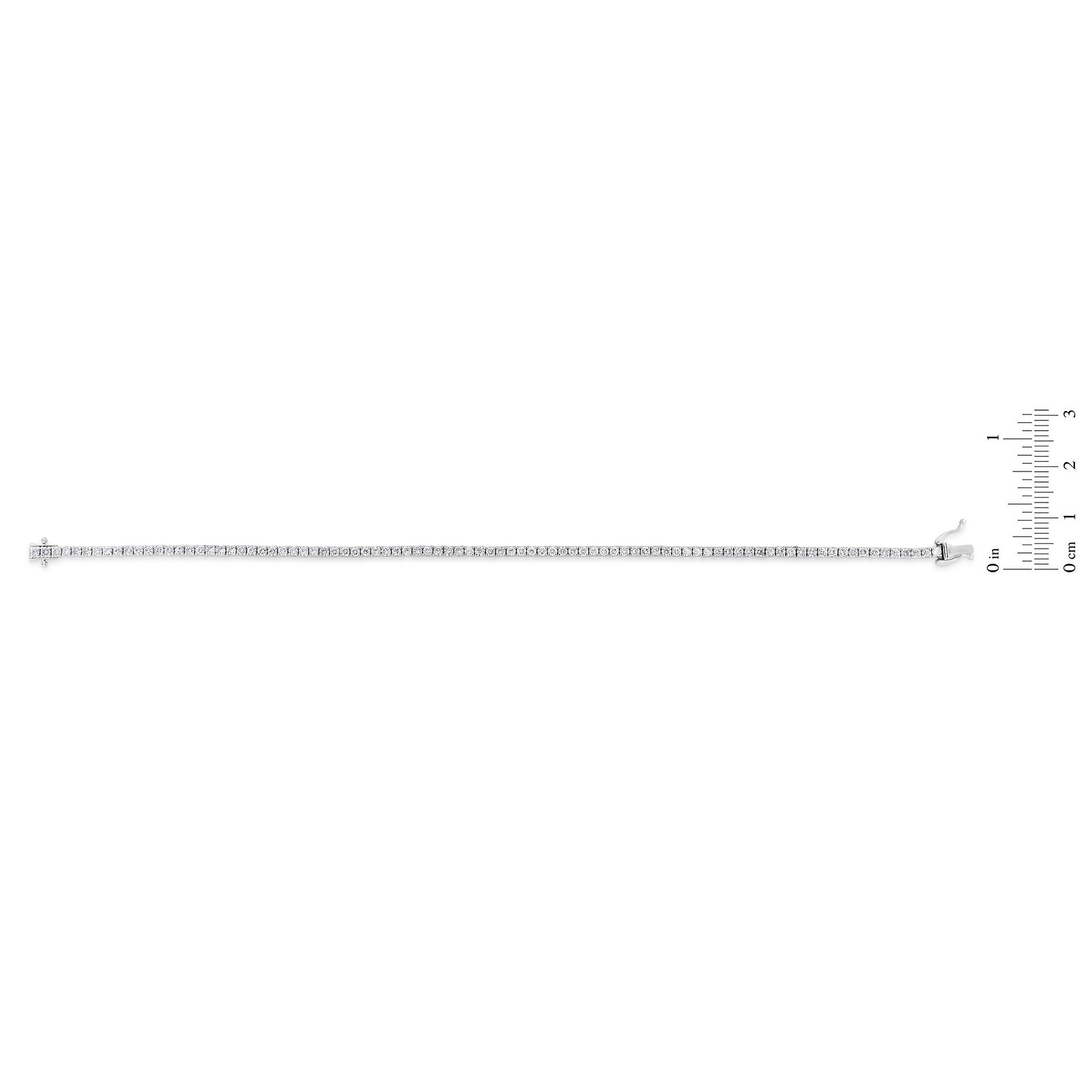Round White Diamond Tennis Bracelet - 5