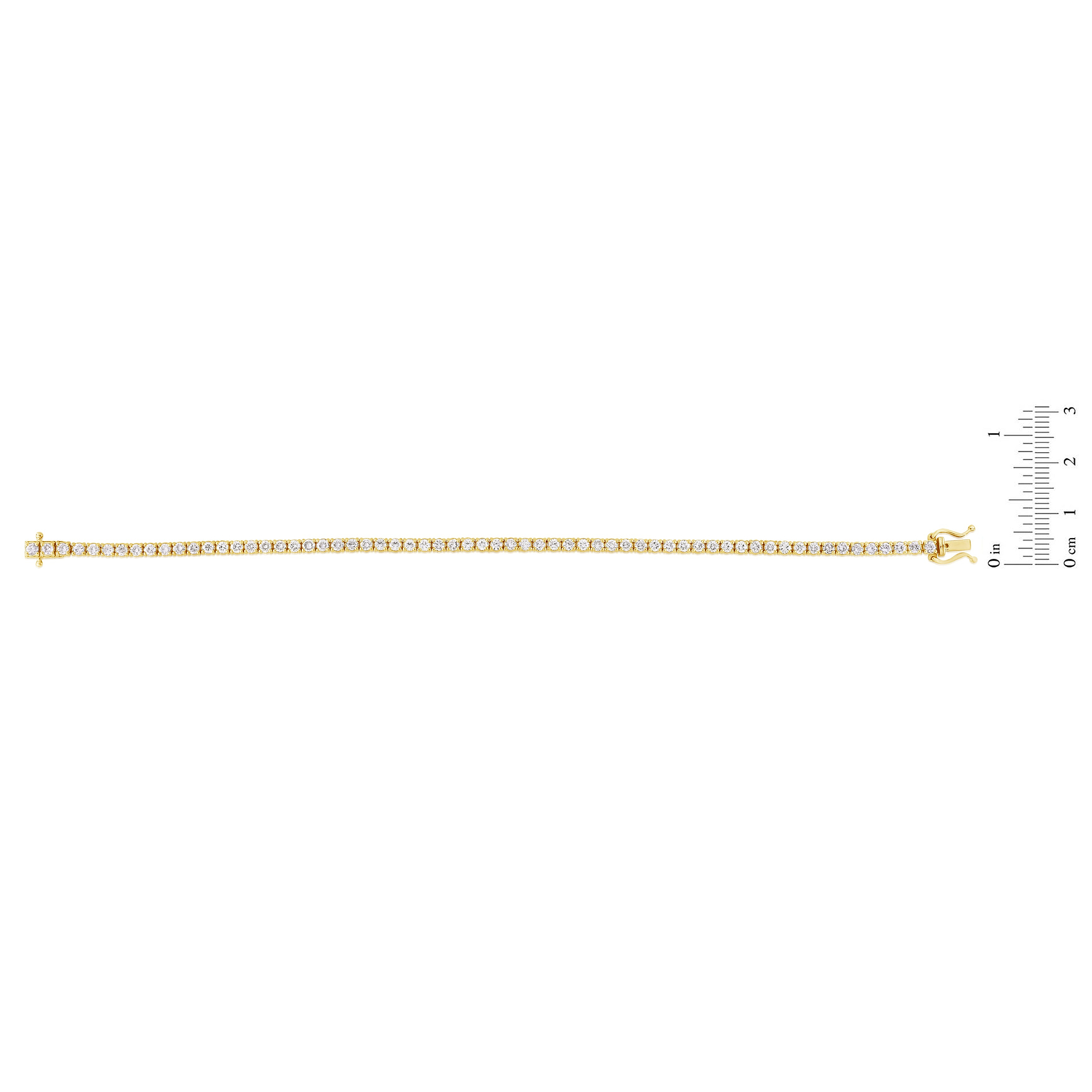 Round White Diamond Tennis Bracelet - 7