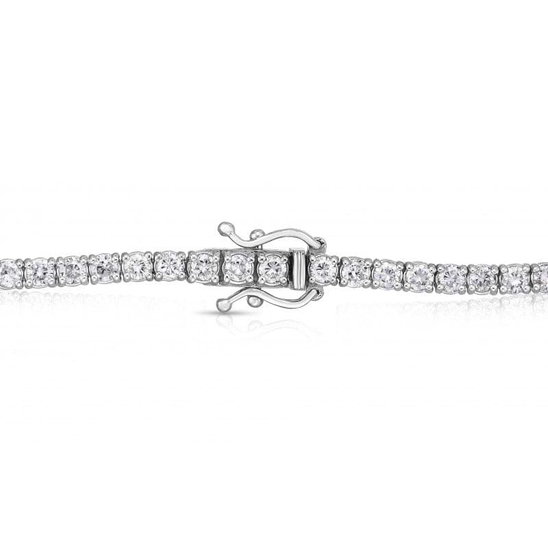 Round White Diamond Tennis Bracelet - 2