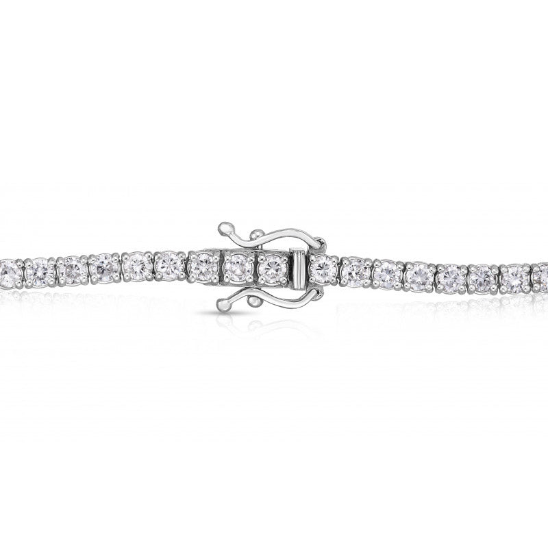 Round White Diamond Tennis Bracelet - 2
