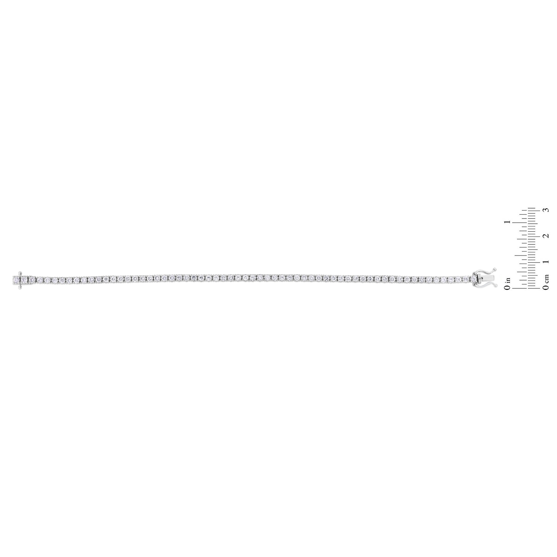 Round White Diamond Tennis Bracelet - 3