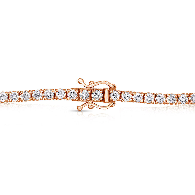 Round White Diamond Tennis Bracelet - 6