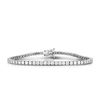 Round White Diamond Tennis Bracelet