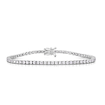Round White Diamond Tennis Bracelet