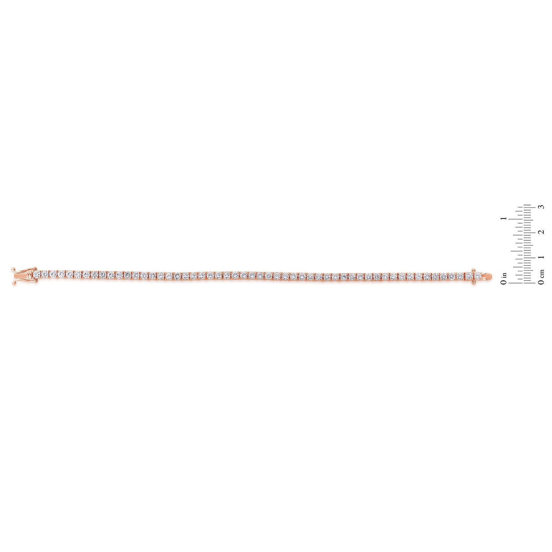 Round White Diamond Tennis Bracelet - 10